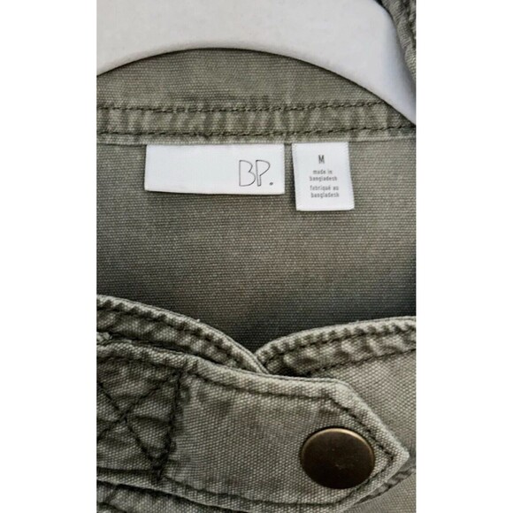 BP Womens Field Utility Jacket Sz M Green Long Sleeve Pockets Drawstring Waist - Picture 2 of 12